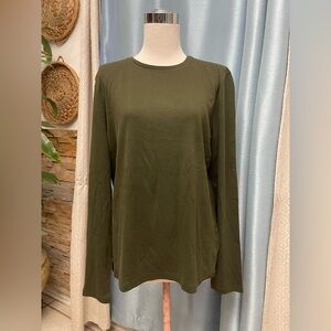 Jones New York Forest Green Long Sleeve Women's Top